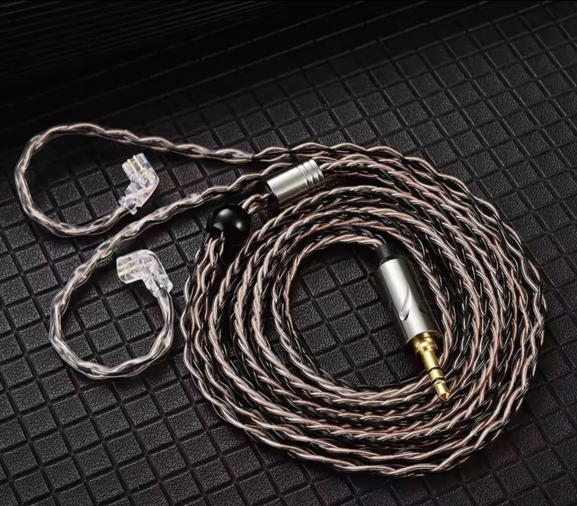 Cable de audio balanceado trenzado plateado